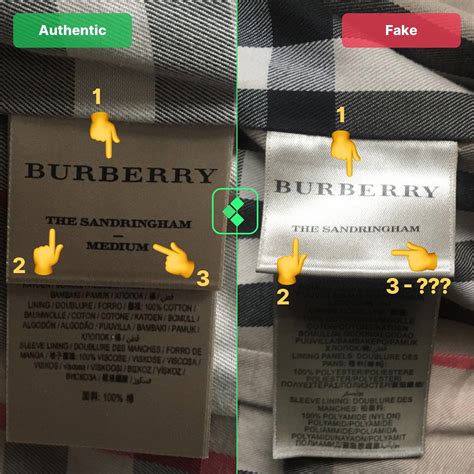 original burberry vs fake jeans|burberry coats wash tag.